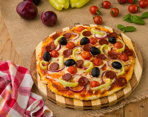 fresh rustic pizza