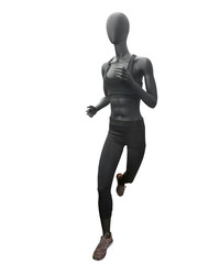 Running female mannequin