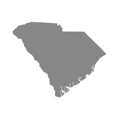 map of the U.S. state of South Carolina 