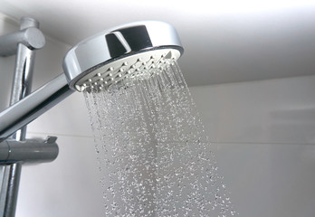 water drops in a shower