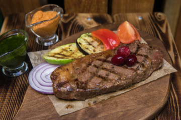grilled beef steak