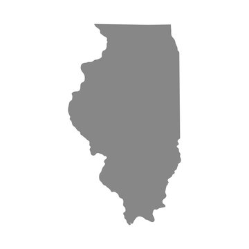 map of the U.S. state of Illinois 