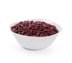 Red bean isolated on white background