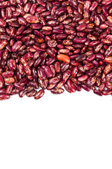 Red beans isolated on white background