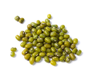 Mung beans isolated on white background