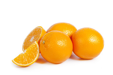 fresh orange isolated on white background