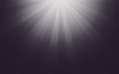 Vector halftone sun-ray background. Retro style abstract illustration created by dots.  