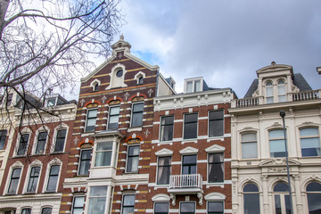 Fototapeta na wymiar Sehenswürdigkeiten in Rotterdam, romantische, alte Hausfassade