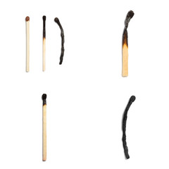  matches isolated on white background