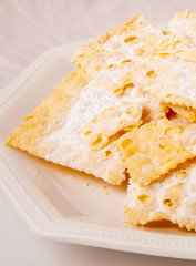 Crostoli, typical Italian sweet.
