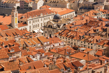 Rooftops of Old Town Dubrovnik in Croatia