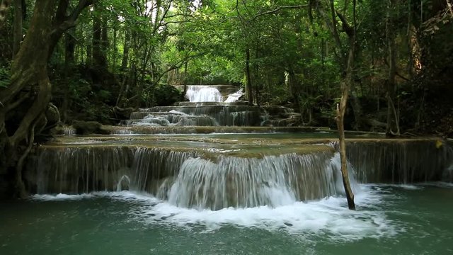 beauty waterfall huay mae khamin national park in thailand