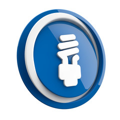 ikona plastikowa 3D niebieskie koło i pierścień © vempireart