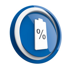 ikona plastikowa 3D niebieskie koło i pierścień © vempireart