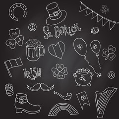 St. Patrick s Day holiday design elements set