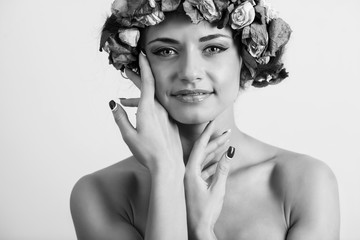 girl and flowers