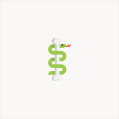 snake template icon flat design