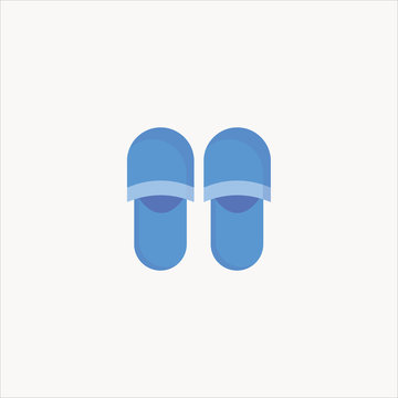 slippers icon isolated on background. Modern flat pictogram, business, marketing, internet concept. Trendy Simple vector symbol for web site design or button to mobile app. Logo illustration