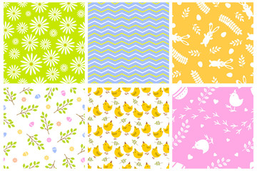 Easter seamless pattern retro vintage design party holiday celebration wallpaper and greeting colorful fabric textile vector illustration.