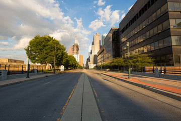 Fototapeta premium Philadelphia skyscrapers on a beautiful day