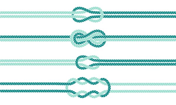 Sailor knot and rope dividers and borders set