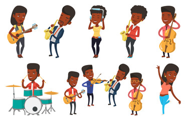 Vector set of media people characters.