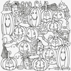 Set of Halloween symbols