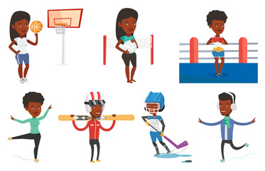 Vector set of sport characters.
