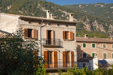Fototapeta na wymiar Classical spanish villa, mediterranean house exterior, traditional architecture