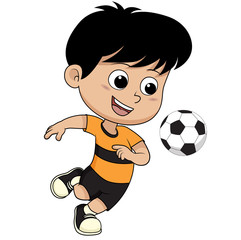 Cartoon soccer kid.