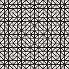 Geometric Ethnic Background with Symmetric Lines Lattice. Vector Abstract Seamless Pattern.