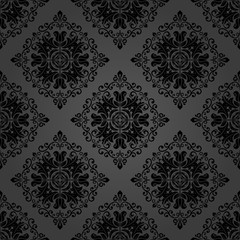 Classic seamless vector dark pattern. Traditional orient ornament. Classic vintage background