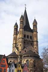 Fototapeta na wymiar Church Gross St Martin in Cologne, Germany.