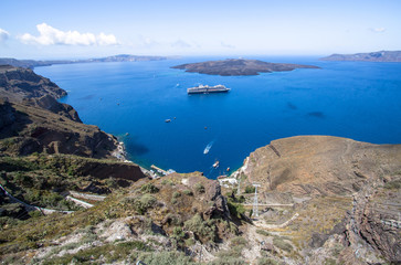 Fototapeta na wymiar Beautiful sea view, Santorini, Greece