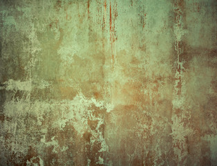 Grunge cracked old concrete wall texture and background.