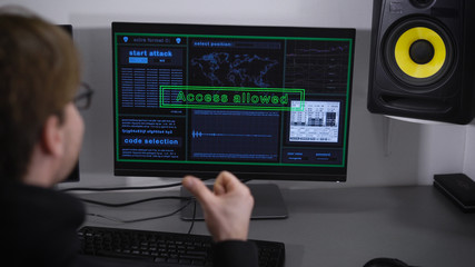 The rooms are equipped with computers. A man at a rapid pace gaining information on your computer...