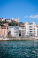 Saint-Georges et vieux Lyon vu des quais de Saône