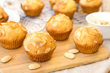 Cottage cheese muffins with almonds