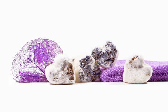 Spa soap lavender hearts