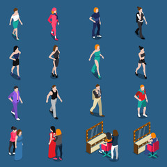 Fashion Models Isometric Set