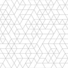 Wallpaper murals Triangle Seamless black and white background for your designs. Modern vector ornament. Geometric abstract pattern