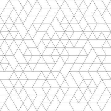Seamless black and white background for your designs. Modern vector ornament. Geometric abstract pattern