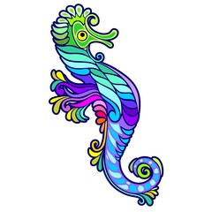 Seahorse Tattoo Decorative 