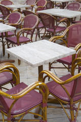 Cafe Tables and Chairs in France