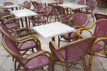 Cafe Tables and Chairs in France