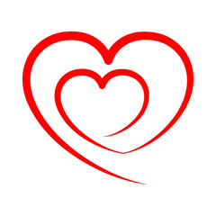 Abstract heart icon. Vector illustration.