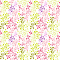 Fototapeta na wymiar Seamless floral pattern in doodle style.