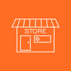 Store icon vector illustration in flat style. Shop symbol.