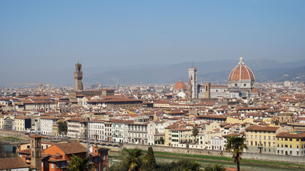 Fototapeta na wymiar Florence panorama skyline sunny day