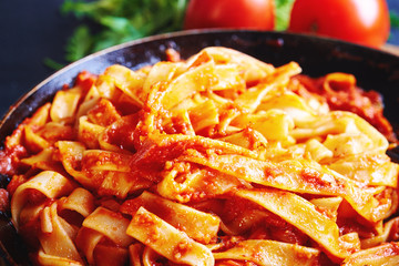 pasta with red sauce